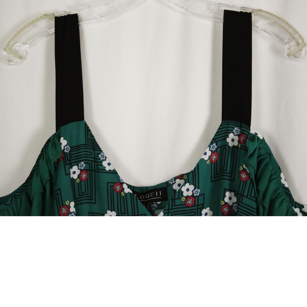 NWT Eloquii Floral Off Shoulder Top Size 18 - Picture 3 of 11
